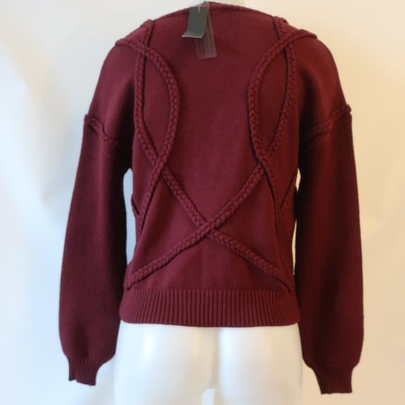 NWT Womens Belldini Burgundy Redwood Knit Pullover Sweater S/P * - Picture 7 of 10